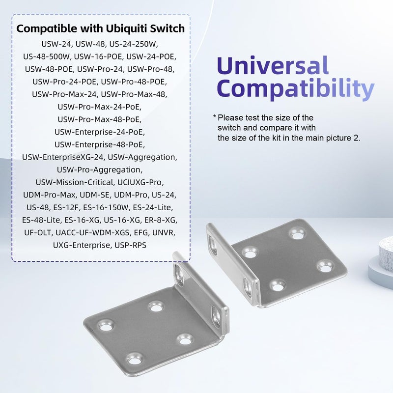 PhyinLan Rack Mount Kit for Ubiquiti Switch, 1U Rack Ears for Ubiquiti 16/24/48 Series Switches - Image 5